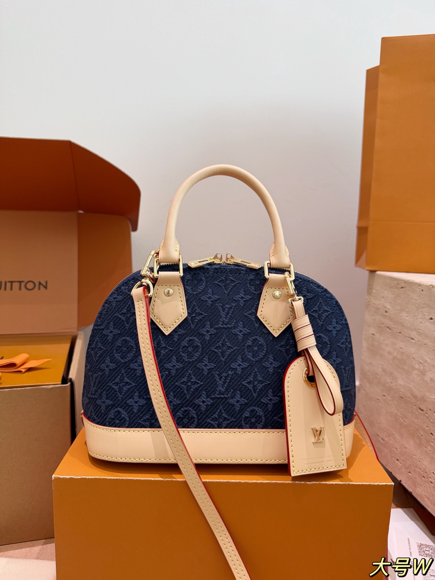LV Alma Bb Handbag Monogram Canvas Embossed Canvas 2